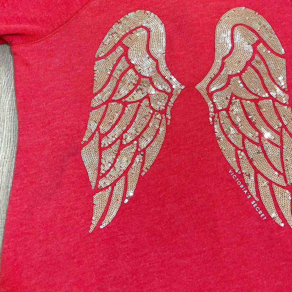 💗Victoria's Secret💗 Bling Angel Wing Hoodie sz M - Picture 7 of 14